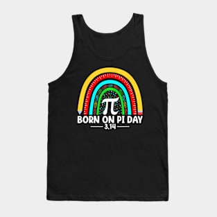 Pi Day Pi Symbol Rainbow Math Teacher Kids Tank Top